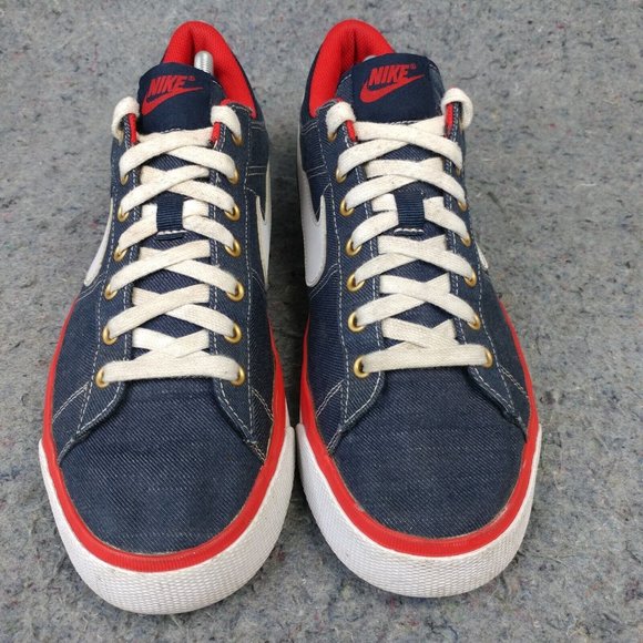 Nike Match Supreme Premium Mens 10.5 Shoes Canvas Blue Denim Red 631658-416 - Picture 4 of 7